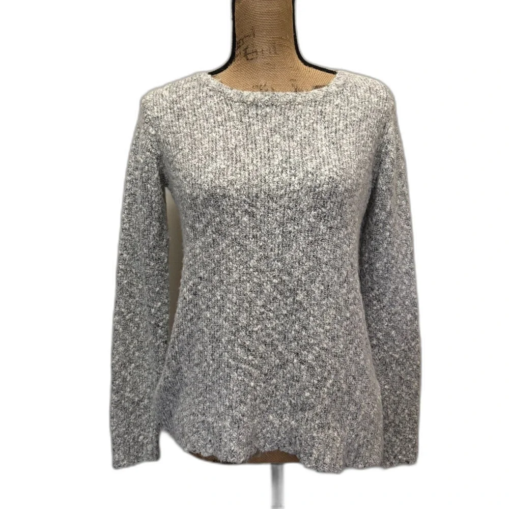 Buffalo‎ David Bitton Textured Yarn Sweater Light Gray Wool Blend Size Small